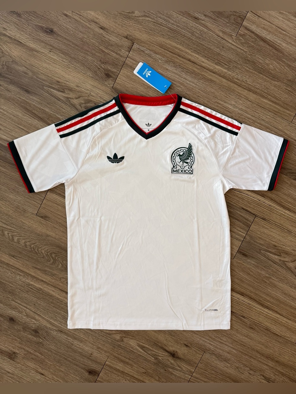 Mexico Away Soccer Jersey with Red & Green Accents Adidas  National Team